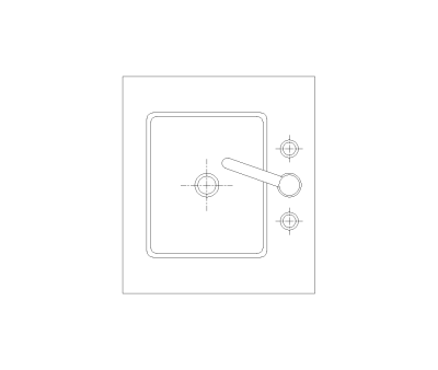 Pedestal Bathroom Sink CAD Block. Free DWG AutoCAD Imperial drawing available to download