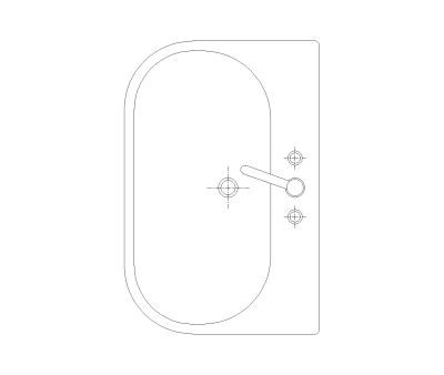 Wall Mount Bathroom Sink CAD Block. Free DWG AutoCAD Imperial drawing available to download