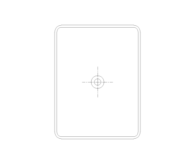 Vessel Sink CAD Block. Free DWG AutoCAD Imperial drawing available to download