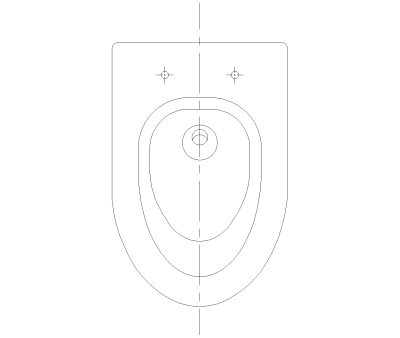 Wall Hung Toilet CAD Block. Free DWG AutoCAD Imperial drawing available to download