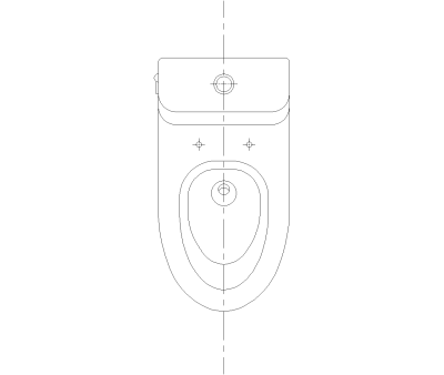 Dual Flush Toilet CAD Block. Free DWG AutoCAD Imperial drawing available to download