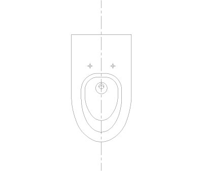 Tankless Toilet CAD Block. Free DWG AutoCAD Imperial drawing available to download