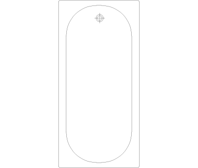 Soaking Bathtub CAD Block. Free DWG AutoCAD Imperial drawing available to download