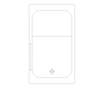 Walk-In Bathtub CAD Block. Free DWG AutoCAD Imperial drawing available to download