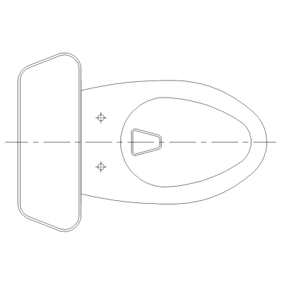 Toilet Standard CAD Block. Free DWG AutoCAD Imperial drawing available to download