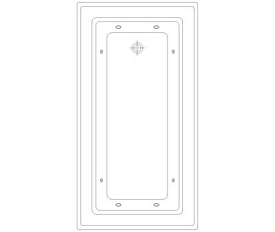 Jetted Bathtub CAD Block. Free DWG AutoCAD Imperial drawing available to download