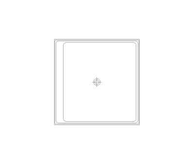 Standard Shower Stall 36x36 CAD Block. Free DWG AutoCAD Imperial drawing available to download