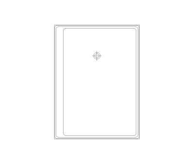 Standard Shower Stall 36x48 CAD Block. Free DWG AutoCAD Imperial drawing available to download
