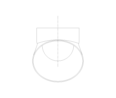 Wall Hung Urinal CAD Block. Free DWG AutoCAD Imperial drawing available to download
