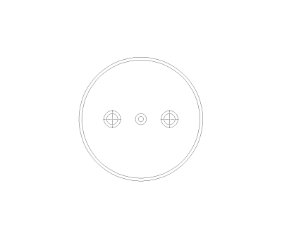 Tank Water Heater CAD Block. Free DWG AutoCAD Imperial drawing available to download