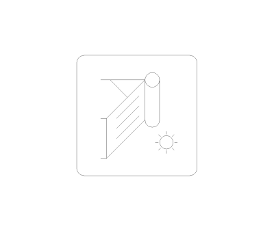 Solar Water Heater Symbol CAD Block. Free DWG AutoCAD Imperial drawing available to download