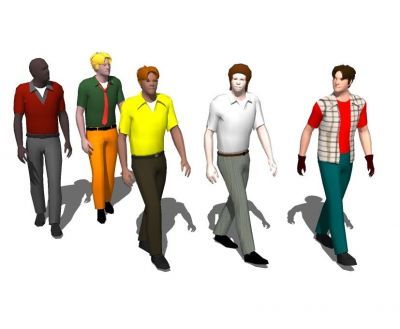 3D people sketchup models