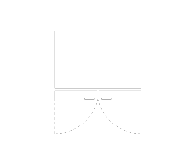 Counter Depth Refrigerator CAD Block. Free DWG AutoCAD Imperial drawing available to download