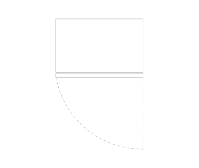 Built-In Refrigerator CAD Block. Free DWG AutoCAD Imperial drawing available to download