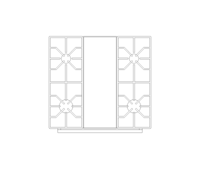 Slide-In Range CAD Block. Free DWG AutoCAD Imperial drawing available to download