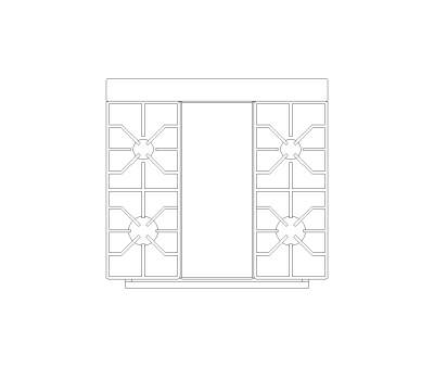 Freestanding Double Oven CAD Block. Free DWG AutoCAD Imperial drawing available to download