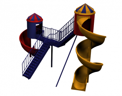 Helter Skelter desliza modelos 3ds max.