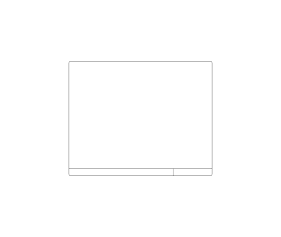 Countertop Microwave CAD Block. Free DWG AutoCAD Imperial drawing available to download