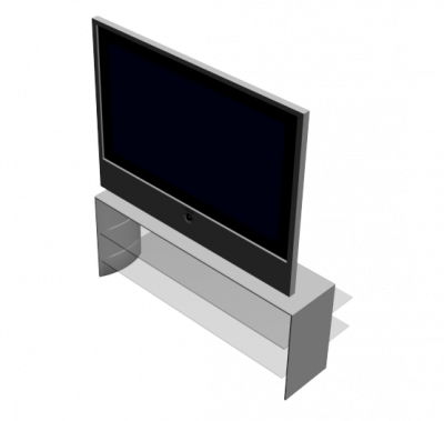 TV de tela plana em suporte modelo 3ds max
