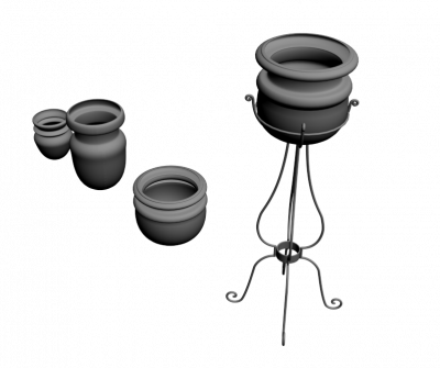 Pots de plantes 3ds max modèles