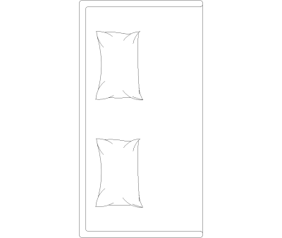 Day Bed CAD Block. Free DWG AutoCAD Imperial drawing available to download
