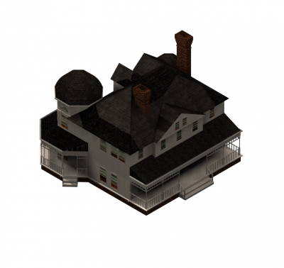 Grande maison indépendante modèle 3DS Max
