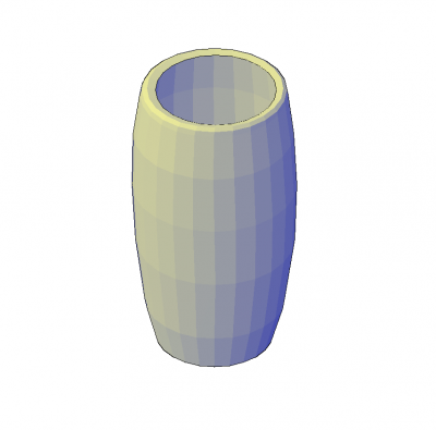 Vase grand modèle 3D DWG