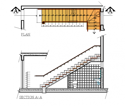 Détail Escalier dwg 2d