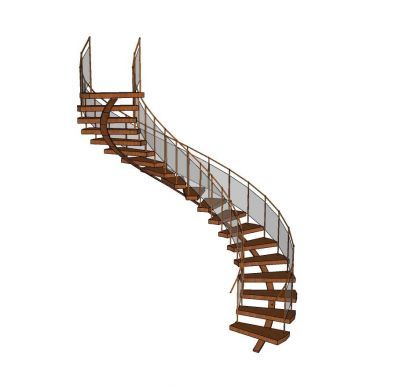 Modèle d'escalier hélicoïdal Sketchup