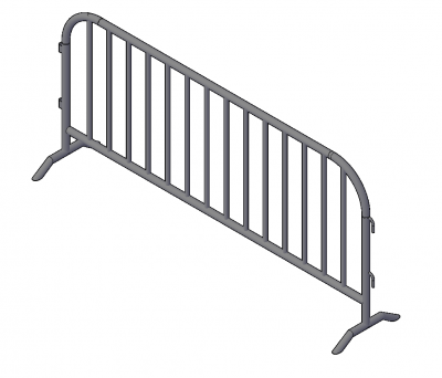 Bloc DWG 3D de barrière de foule