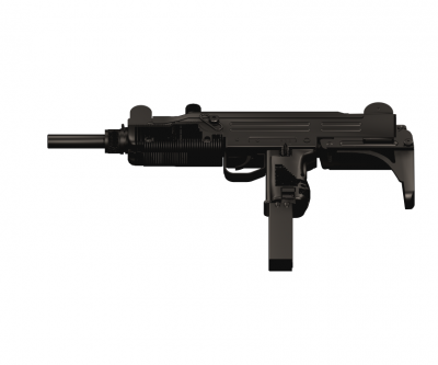 Uzi metralhadora modelo 3ds max