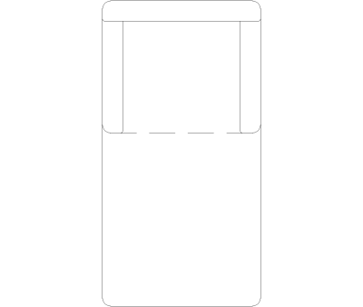 Futon Sofa CAD Block. Free DWG AutoCAD Imperial drawing available to download