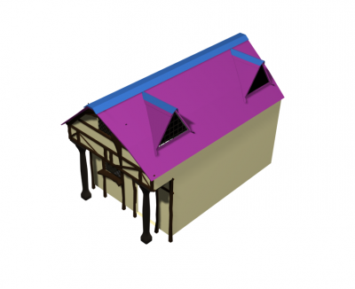 Maison à colombages de 3ds max modèle