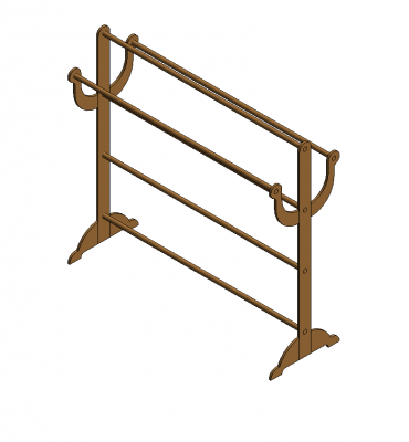 Porte-serviettes sur pied modèle Revit