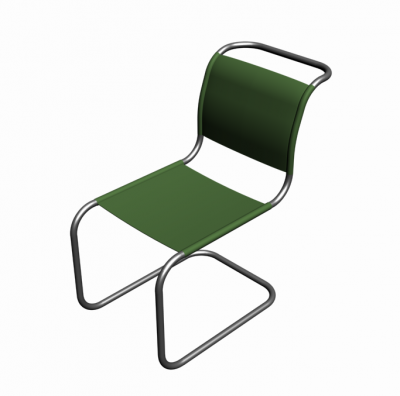 Chaise en porte-à-faux en acier tubulaire Modèle 3DS Max