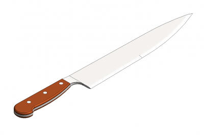 Couteau de cuisine modèle Revit