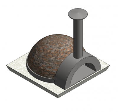 Four à pizza en brique modèle Revit