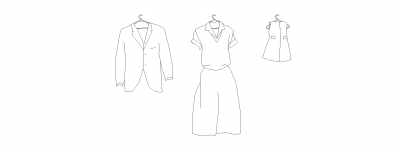 Vêtements suspendus dwg