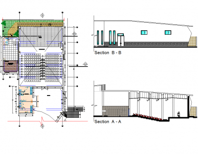 Auditorium design dessin CAO