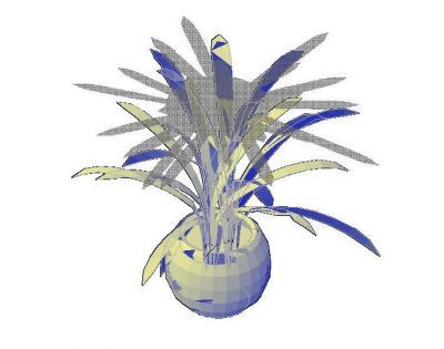 Potted Plant 03 3D CADドローイング