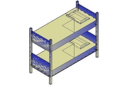 Bloco CAD 3D de beliche