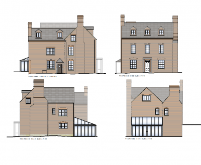 Farmhouse property renovation dwg drawing