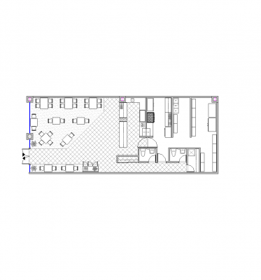 Layout CAD per piccoli ristoranti