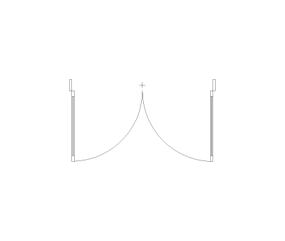  French Double Door 5ft CAD Block. Free DWG AutoCAD Imperial drawing available to download