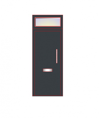 Blocco CAD composito della porta anteriore