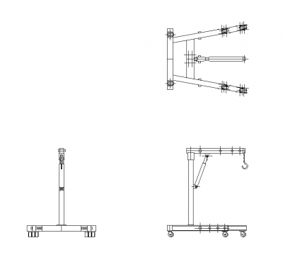 Hydraulic boom crane dwg