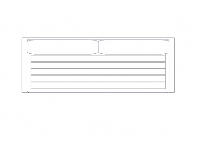 Shopping mall bench dwg