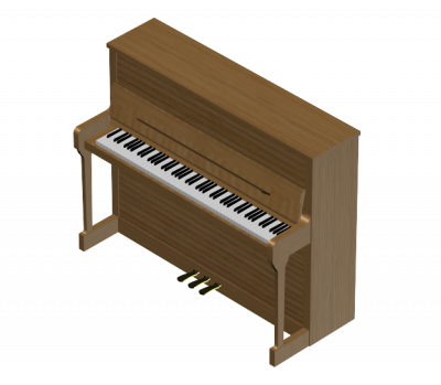 Piano 3ds max modèle