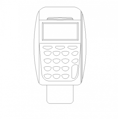 Point of sale card reader DWG block