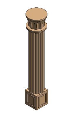 Decorative column Revit Family 